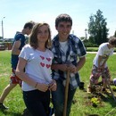 Planting trees around school